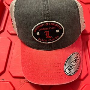 Black Clover University of Louisville Red and Black Hat